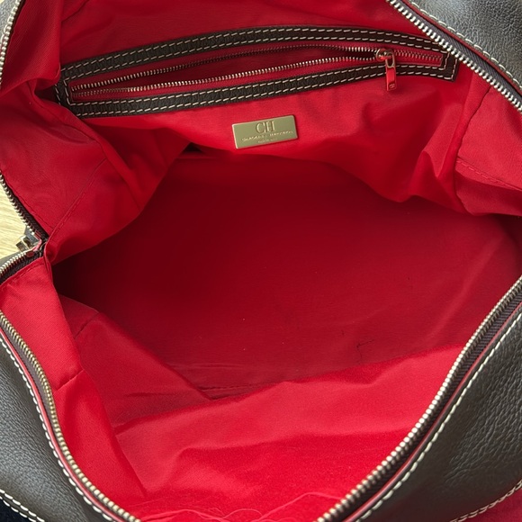 Authentic CHCarolina Herrera leather Blasón Medium brown bag. Gold tone hardware - Picture 10 of 16